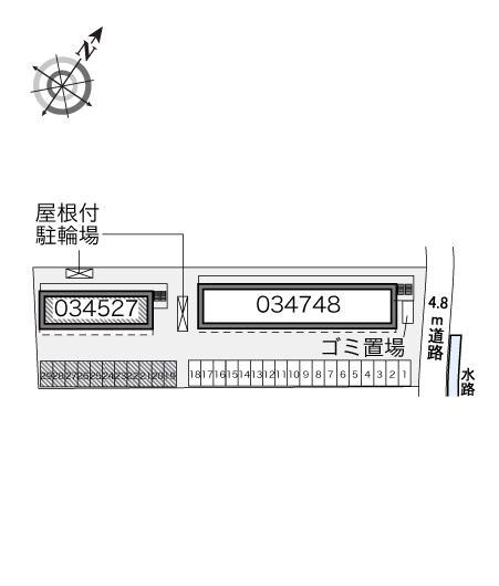 空港通Ⅰ(34527)の駐車配置図