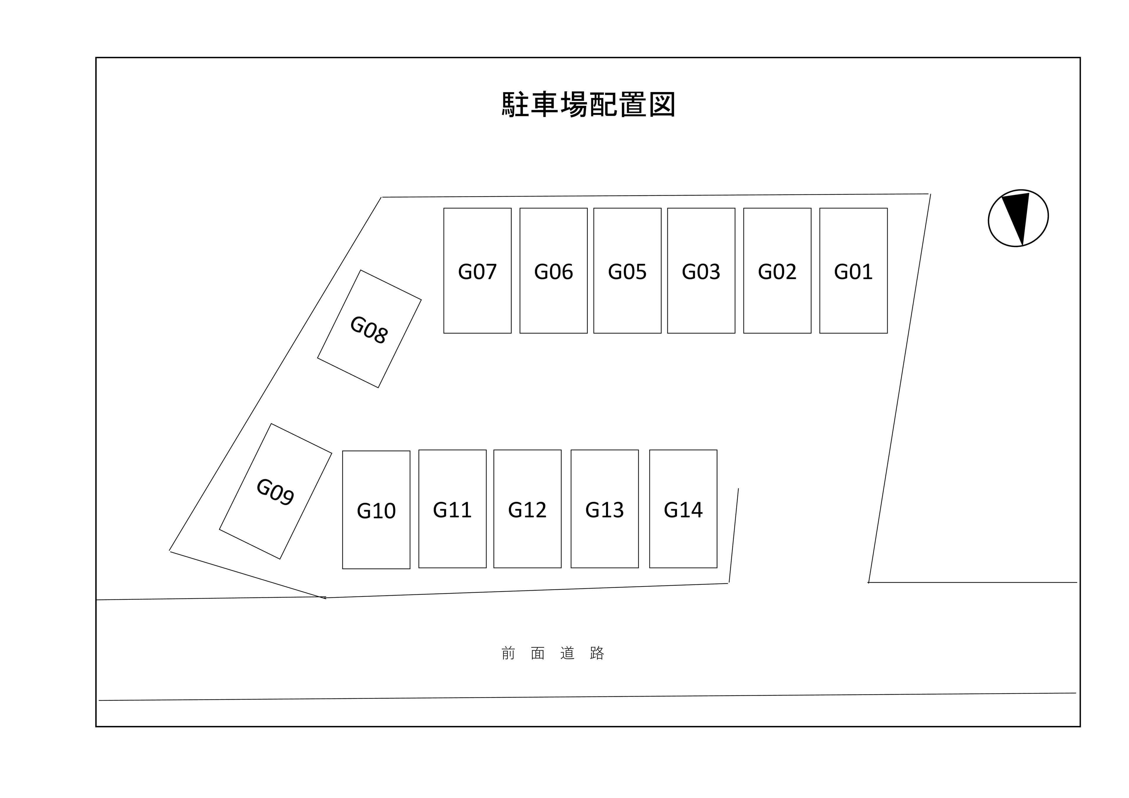 二本松駐車場の駐車配置図