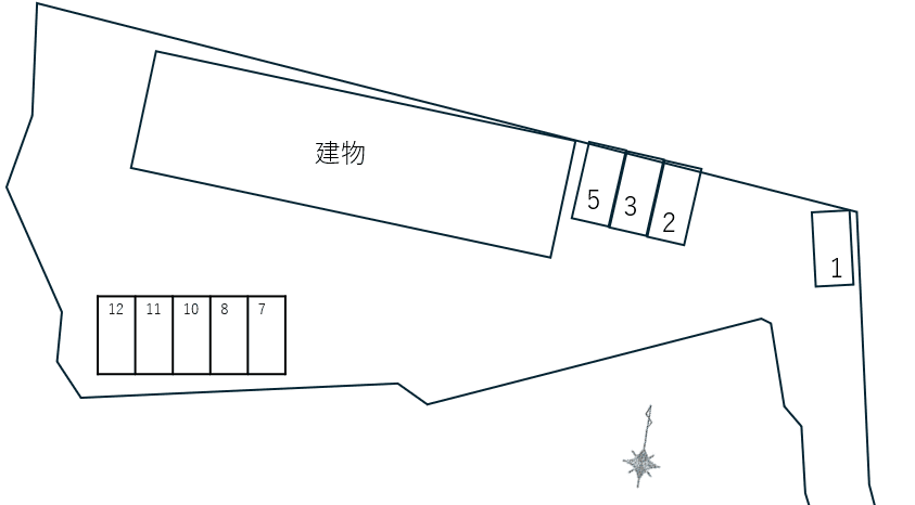 メゾン　エスポワールの駐車配置図