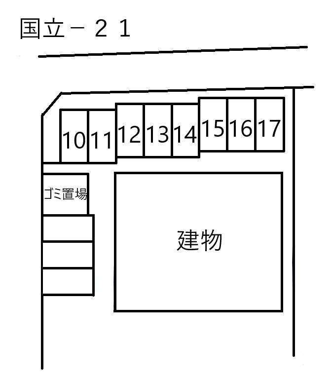 国立－２１の駐車配置図