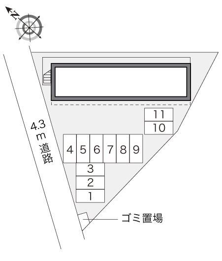 Ｒ１５５ＷＥＳＴ(18909)の駐車配置図