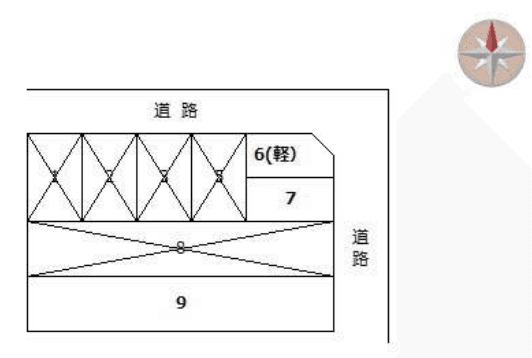 三方原町106-35駐車場の駐車配置図