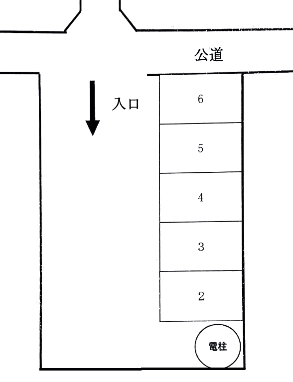 釜利谷西3丁目駐車場の駐車配置図