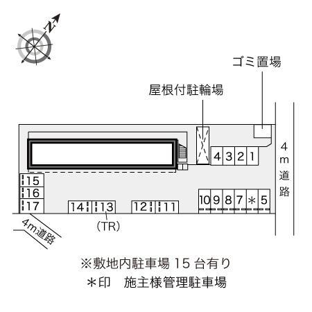ミレ鶴ヶ丘第１(14452)の駐車配置図