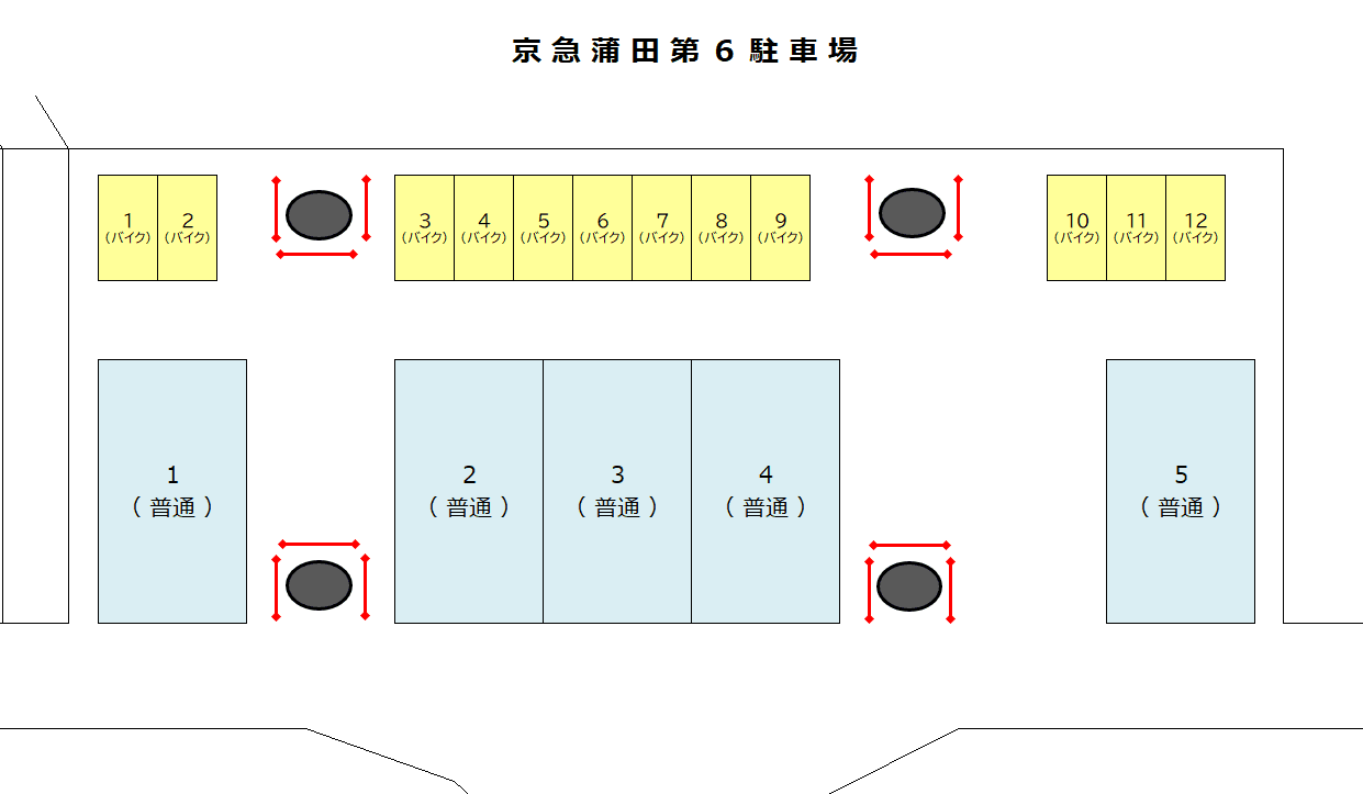 京急蒲田第６の駐車配置図