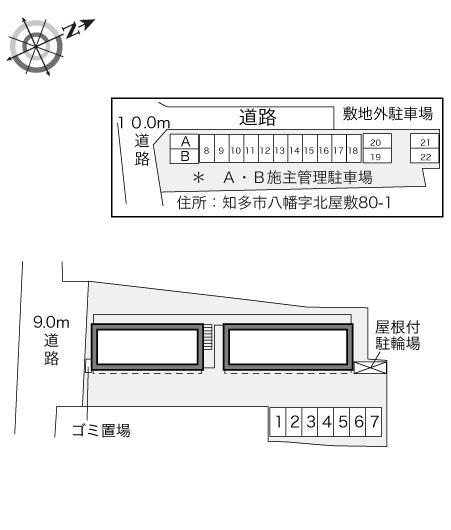 北屋敷(29161)　敷地外駐車場の駐車配置図