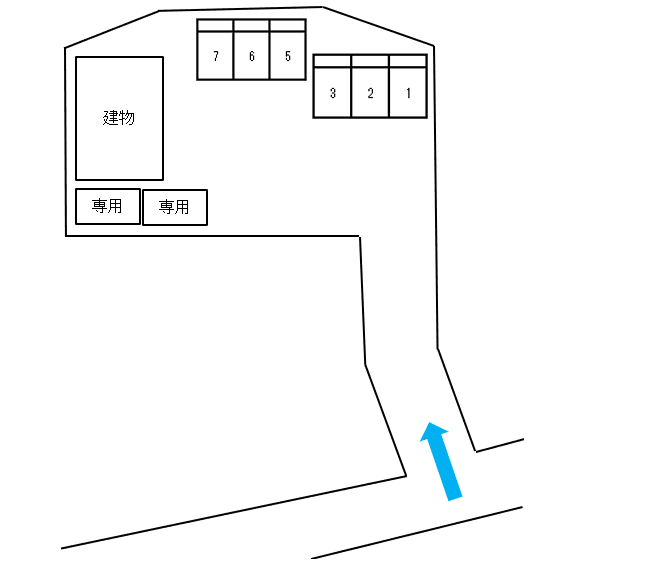 川和町駐車場の駐車配置図