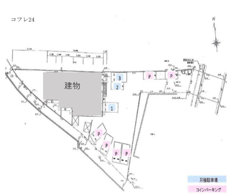コフレ２４一般駐車場の駐車配置図