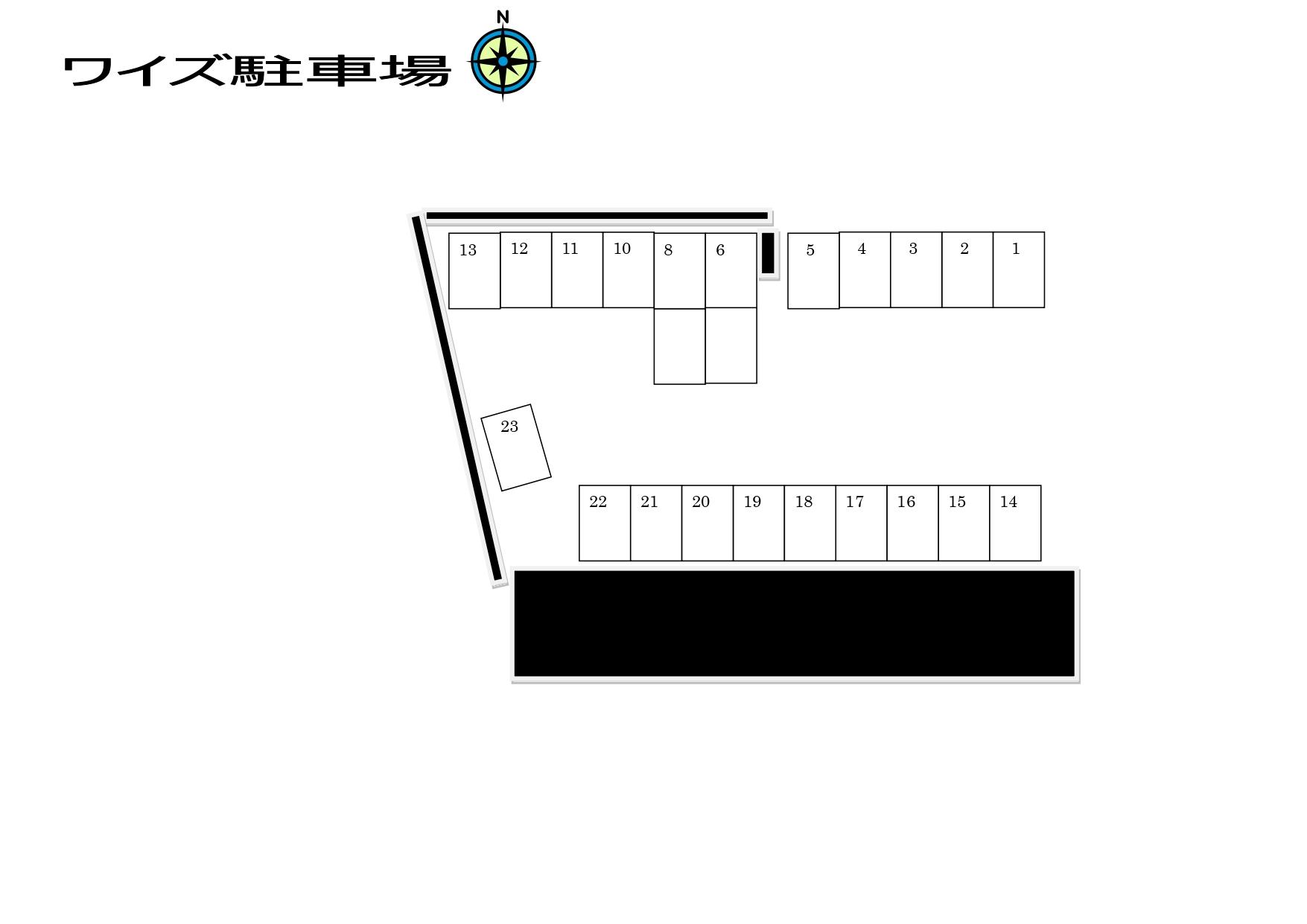 ワイズ駐車場の駐車配置図