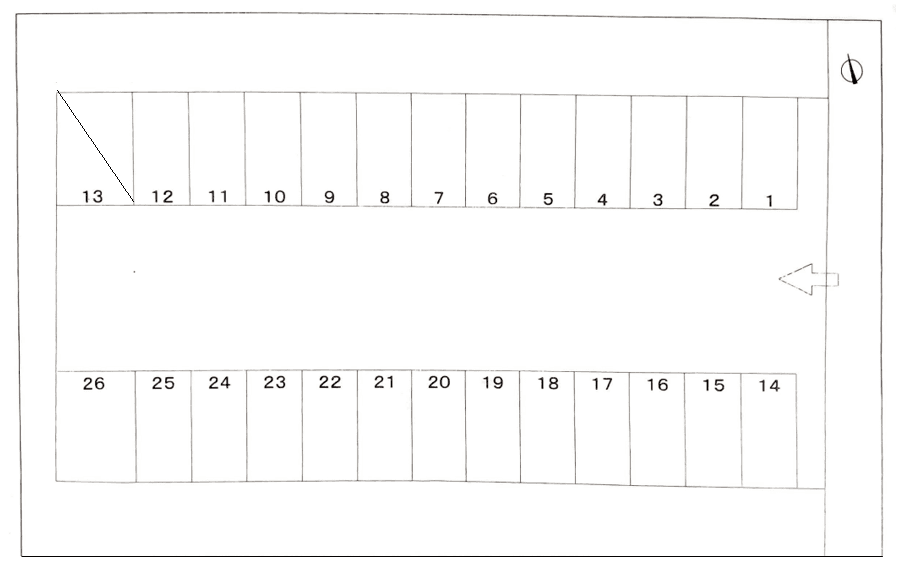 桜木 1丁目駐車場の駐車配置図