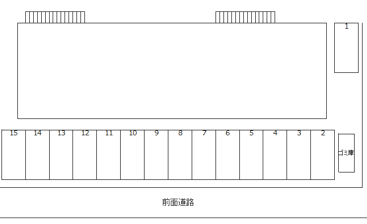 プライマリー直方駐車場の駐車配置図
