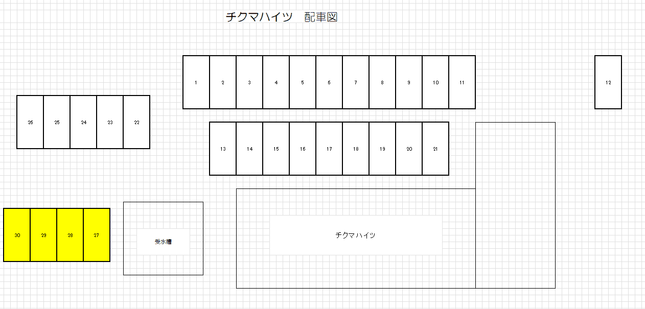 チクマハイツの駐車配置図