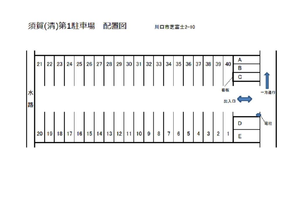 須賀第1駐車場の駐車配置図