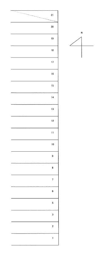 吉原町鶴喰22-1月極駐車場の駐車配置図
