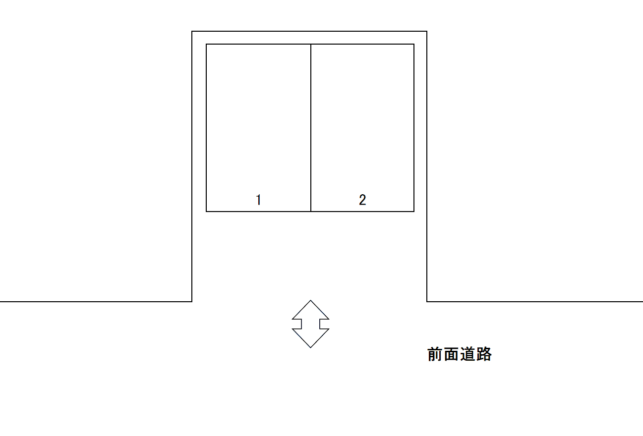 月極藤田ガレージの駐車配置図