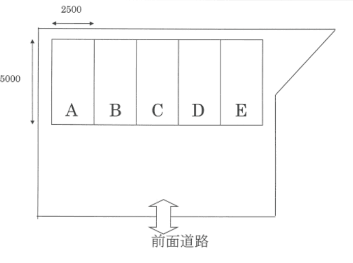 水尾2丁目駐車場の駐車配置図