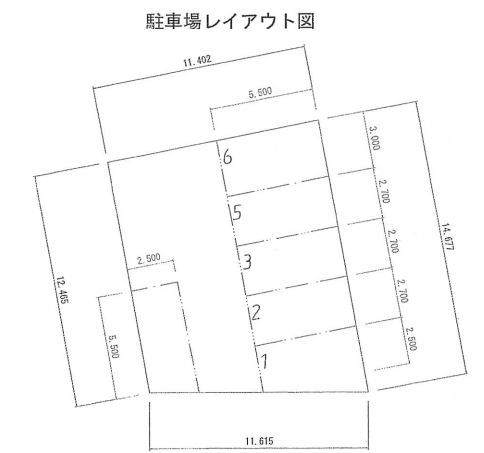 京町7丁目南駐車場の駐車配置図