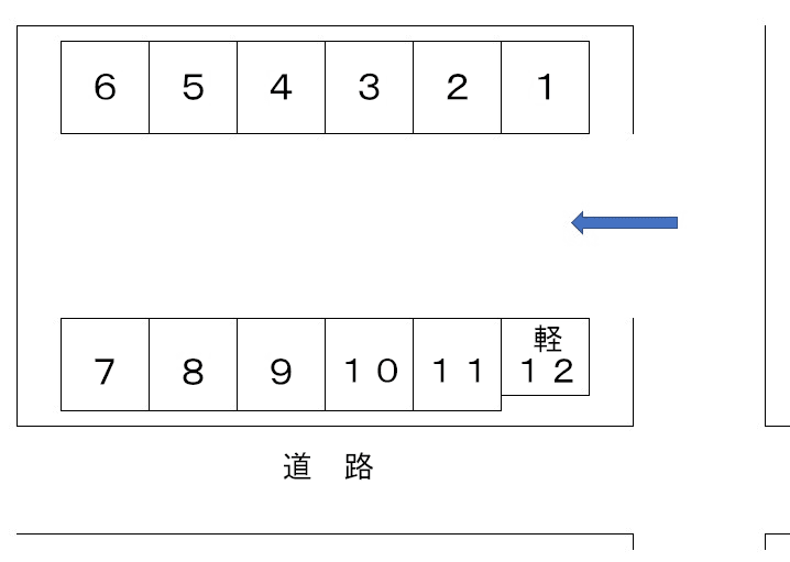 政所3丁目駐車場（池田）の駐車配置図