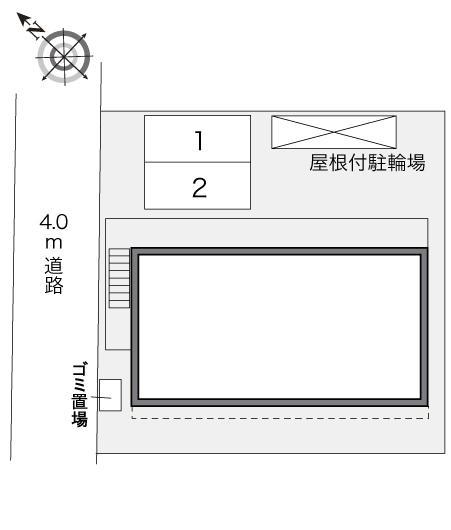 市川の家(29400)の駐車配置図
