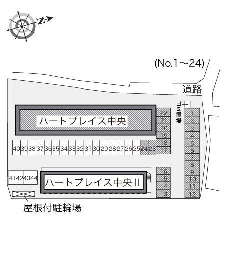 ハートプレイス中央(20532)の駐車配置図