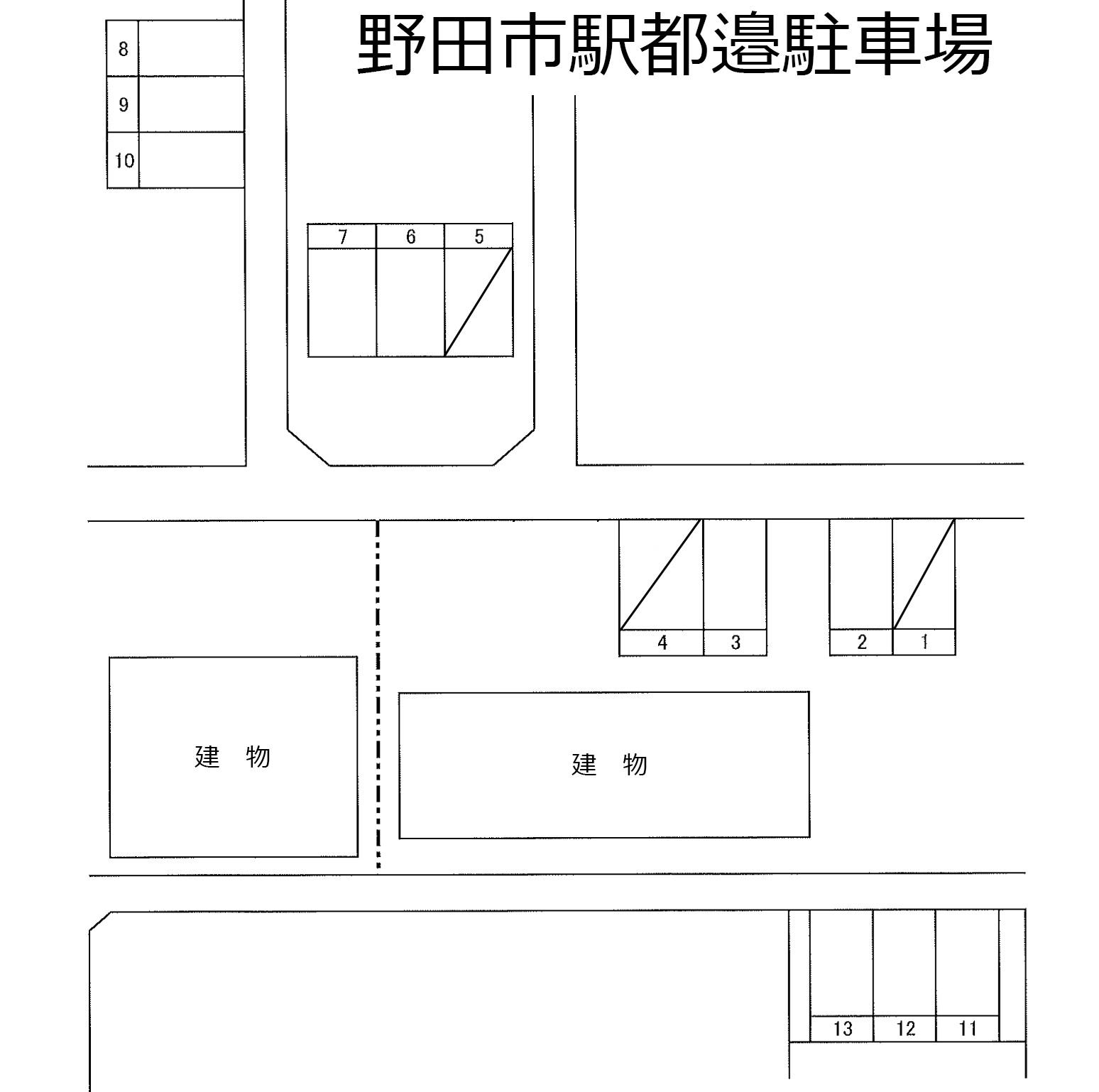 野田市駅都邉駐車場の駐車配置図