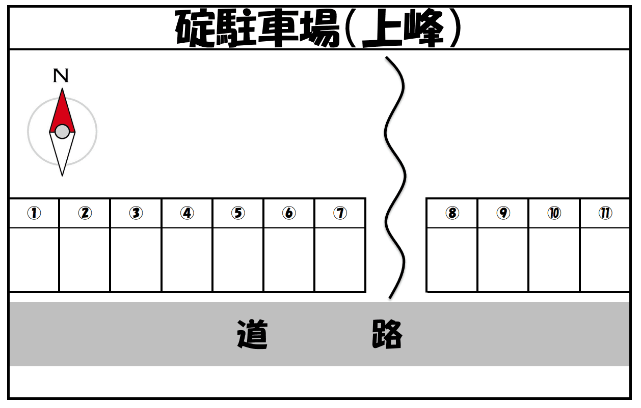 碇駐車場の駐車配置図