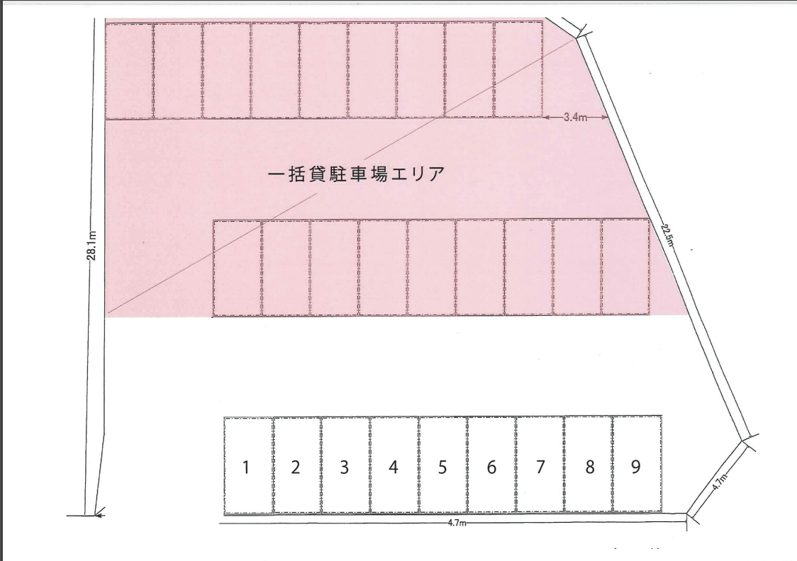 佐藤図師町駐車場の駐車配置図