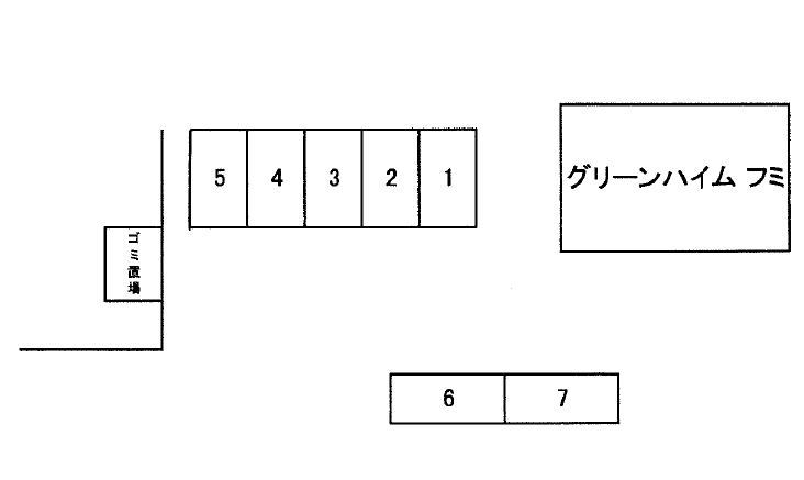 グリーンハイム　フミの駐車配置図