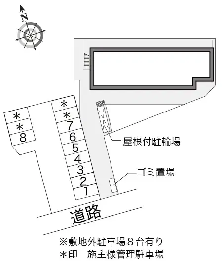 春(23868)　敷地外駐車場の駐車配置図
