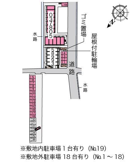 リシェシール(37805)の駐車配置図