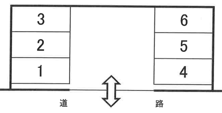 新店№２パーキングの駐車配置図