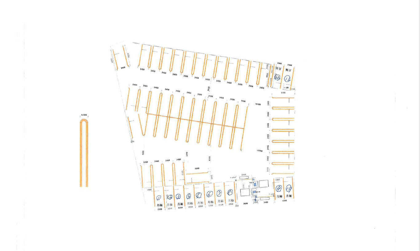 牛久第一の駐車配置図