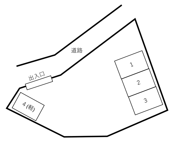 岳駐車場の駐車配置図