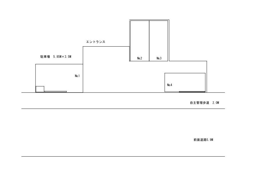 志村坂上1丁目駐車場の駐車配置図