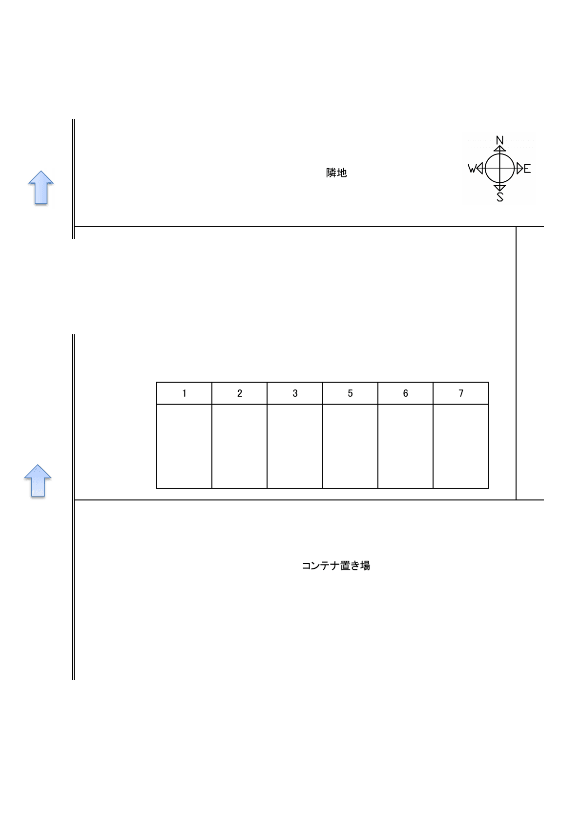 東区筒井３丁目駐車場の駐車配置図