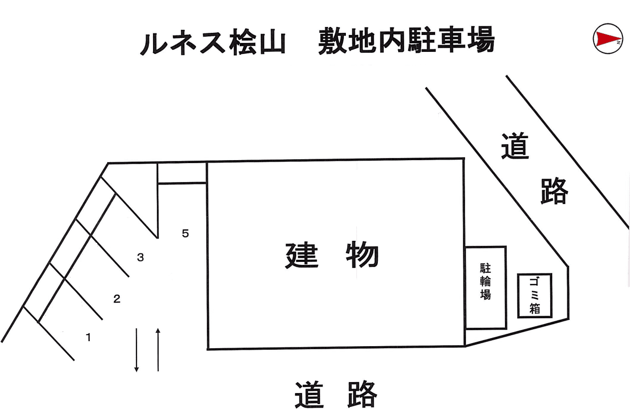 ルネス桧山の駐車配置図