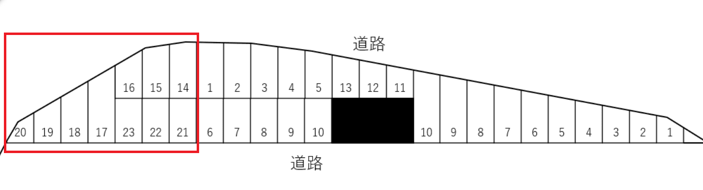 一生丸ガレージ【49-7】の駐車配置図