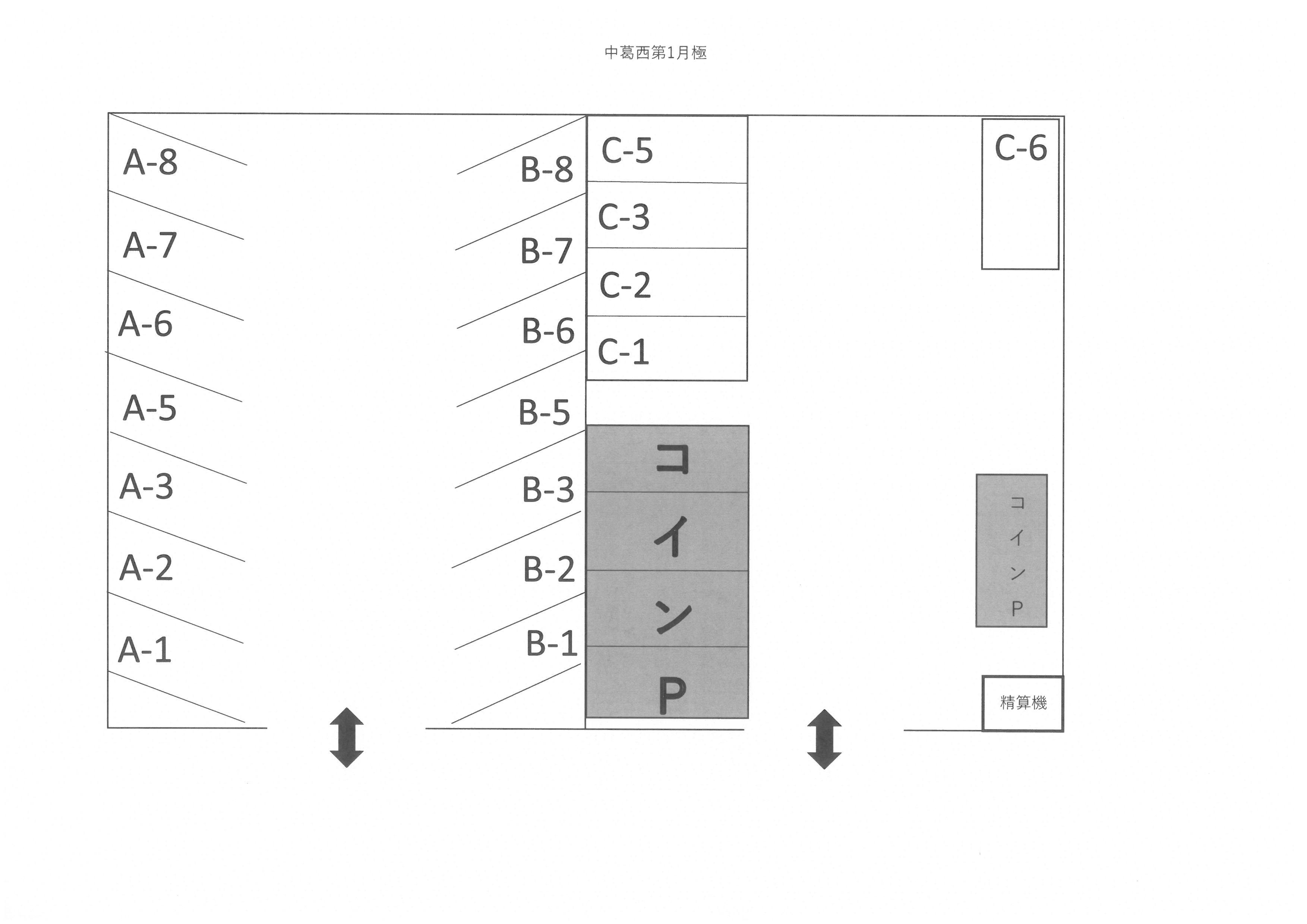 PARKMAX中葛西第１の駐車配置図