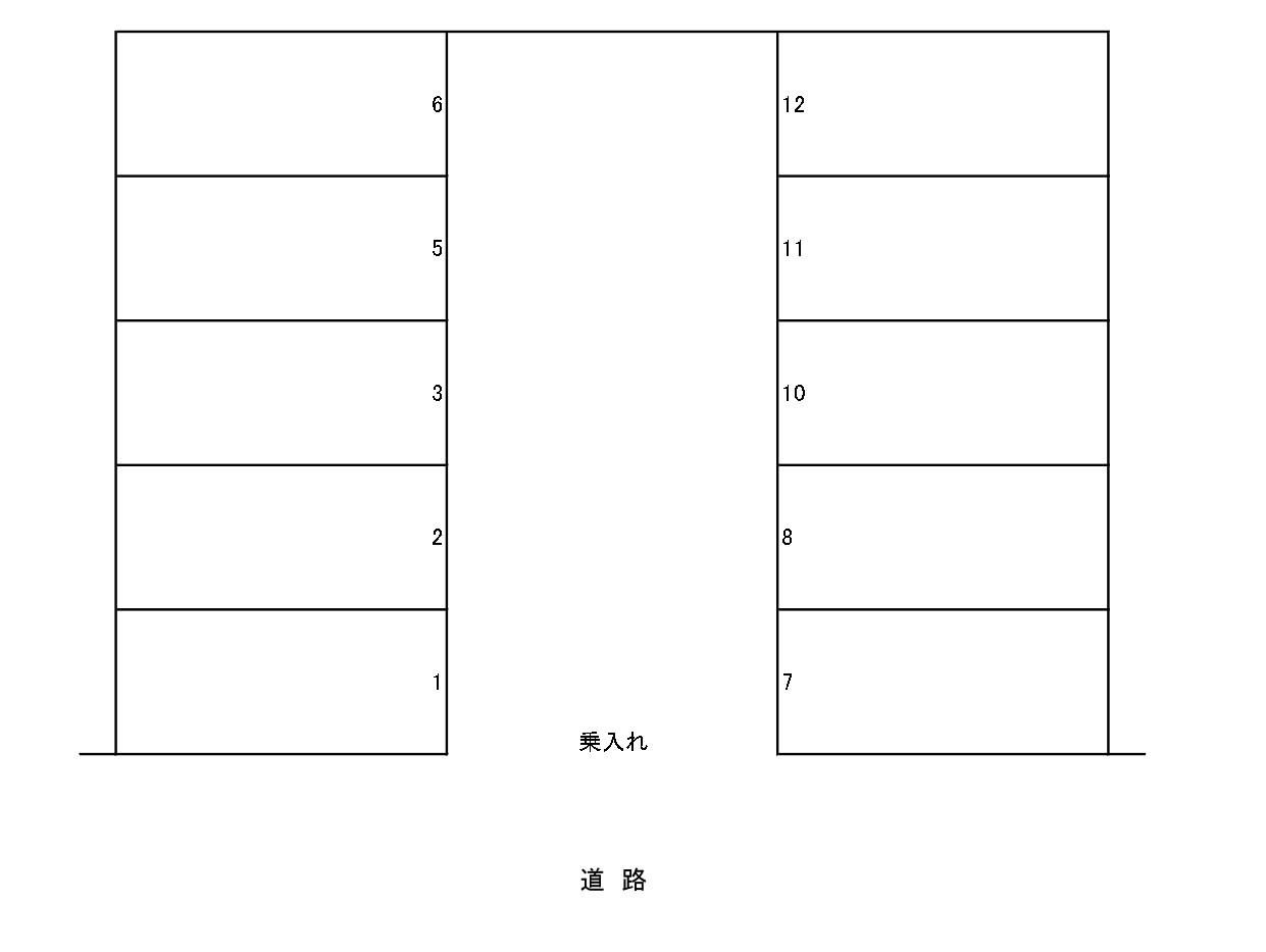 リバーサイド月極駐車場の駐車配置図