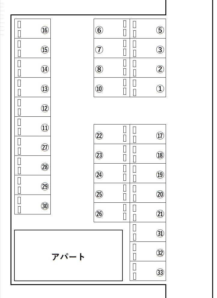 土志田駐車場の駐車配置図