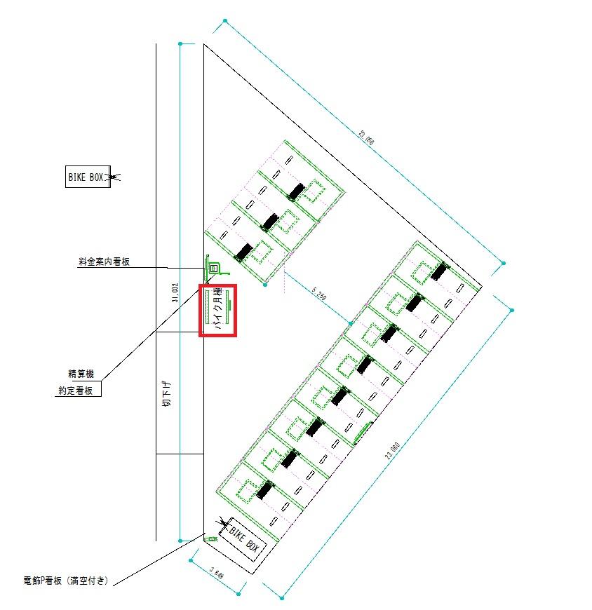 B-PARK3脇田町の駐車配置図