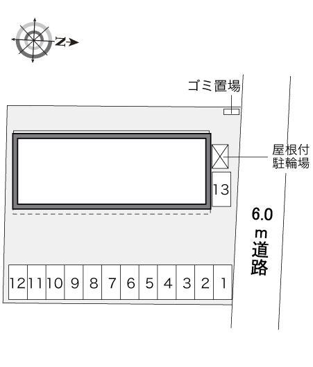プルメリアⅠ(34036)の駐車配置図