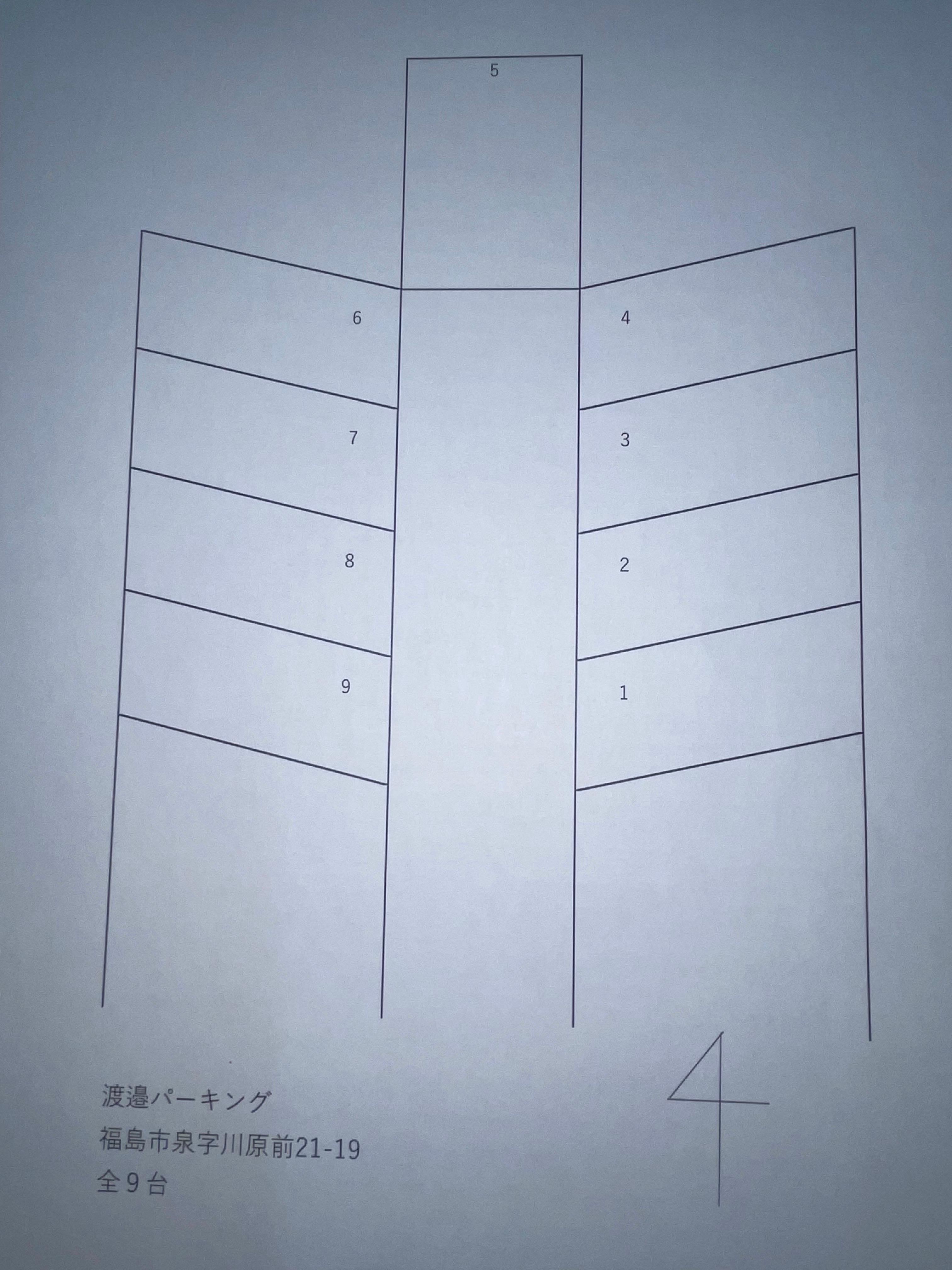 渡邉駐車場の駐車配置図
