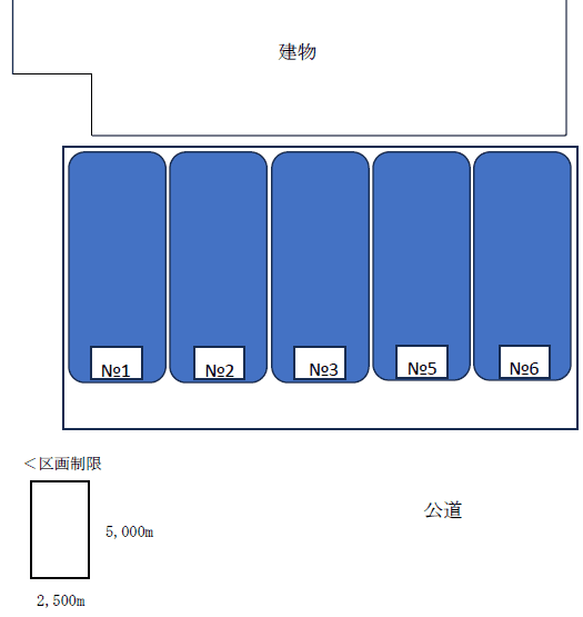 石川駐車場の駐車配置図