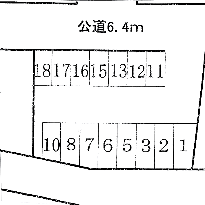 朝霞幸町駐車場の駐車配置図
