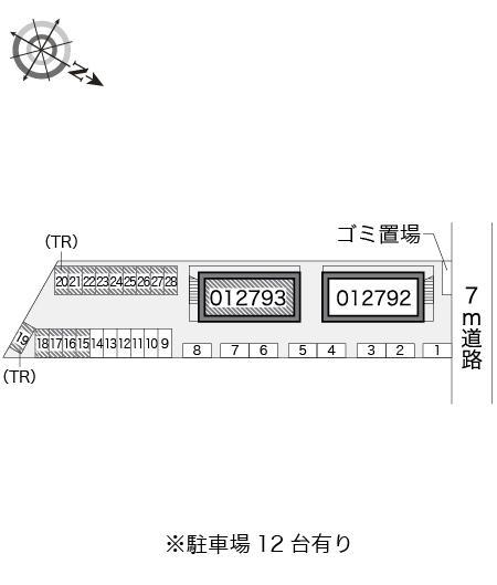 ウエストⅡ(12793)の駐車配置図