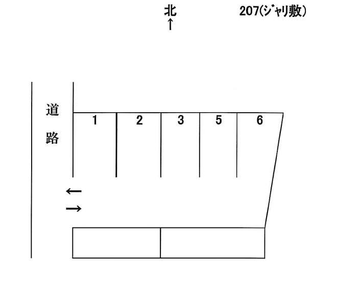 岩倉－207の駐車配置図