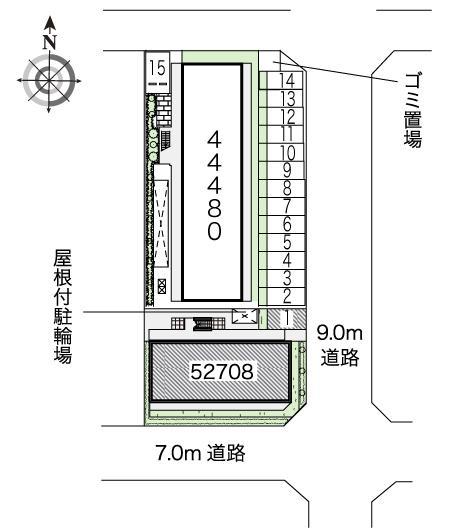 東郷通Ⅱ(52708)の駐車配置図