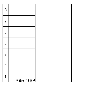 第２タナカパーキングの駐車配置図