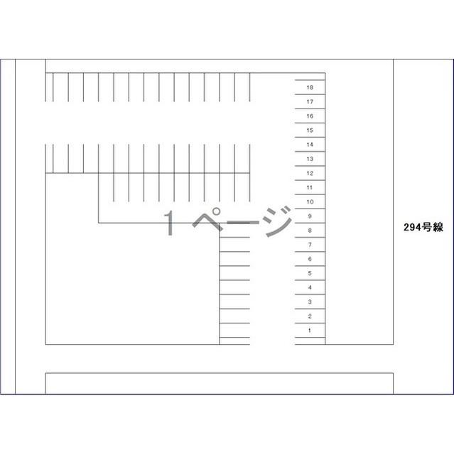 第2オーキット駐車場の駐車配置図